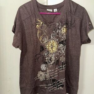 Brown Graphic Short Sleeve Tee